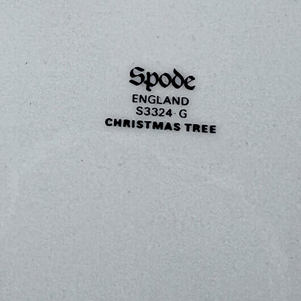 Spode Christmas Tree Triangular Candy Serving Dish Triangle Plate England Green - Picture 6 of 9